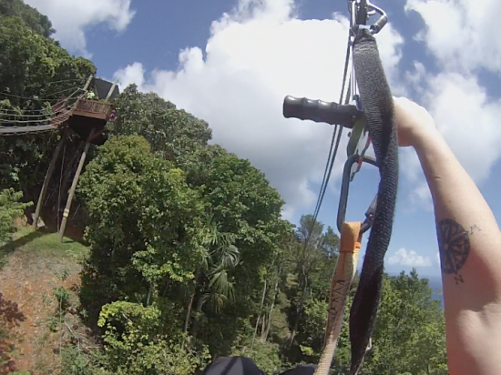 On the Zipline with Tree Limin' Extreme in St. Thomas, USVI