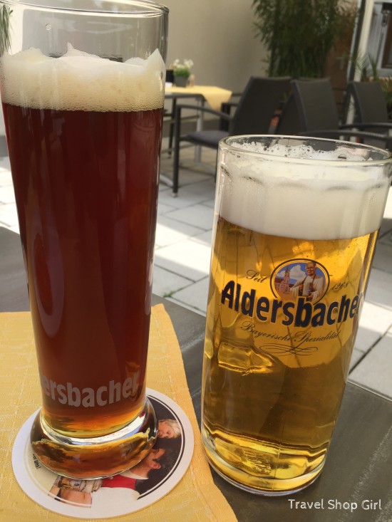 Pretzels and Beer in Passau, Germany