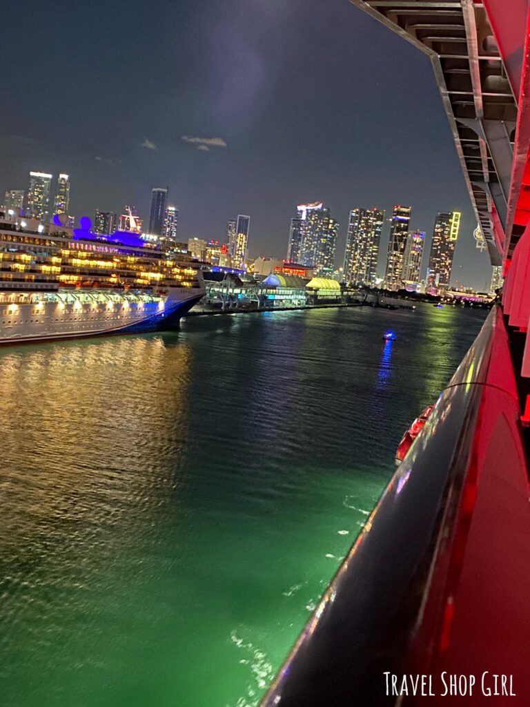 View looking toward Miami at sailaway